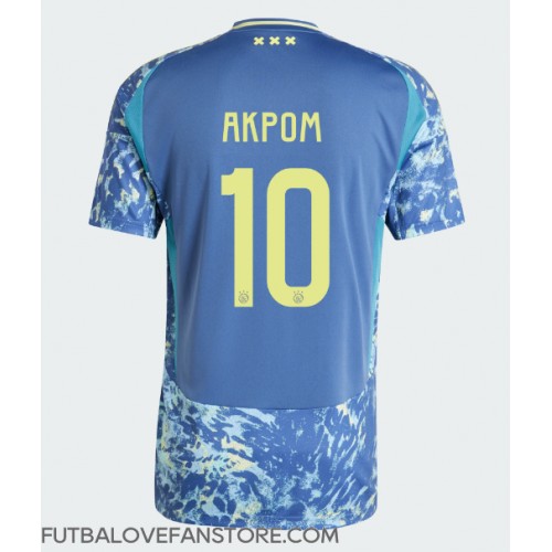Ajax Chuba Akpom #10 Vonkajší futbalový dres 2024-25 Krátky Rukáv Ajax Chuba Akpom #10 Vonkajší futbalový dres 2024-25 Krátky Rukáv